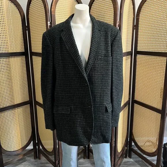 Vintage Harris Tweed 100% Wool Houndstooth Blazer Jacket – 44R - Picture 9 of 9